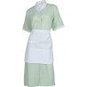 CONJUNTO DE BATA ENTALLADA CON DELANTAL PARA SEÑORA WORKTEAM