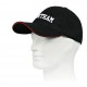 GORRA NEGRA CON VISERA WORKTEAM CON LOGOS BORDADOS