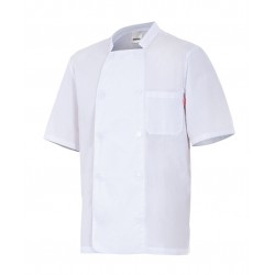 CHAQUETA COCINA VELILLA FINA DE MANGA CORTA