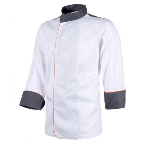 CHAQUETILLA DE COCINA WORKTEAM COMBINADA EN TEJIDO ANTIMANCHAS