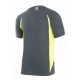 CAMISETA gris-amarillo flúor VELILLA BICOLOR