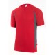 CAMISETA rojo-gris VELILLA BICOLOR