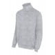 SUDADERA GRIS JASPEADO VELILLA MEDIA CREMALLERA