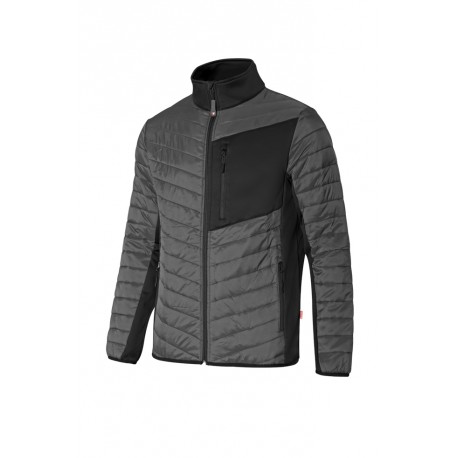 CHAQUETA gris / negro ACOLCHADA LIGERA DE VELILLA