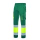 PANTALÓN verde / amarillo flúor STRETCH BICOLOR MULTIBOLSILLOS AV DE VELILLA