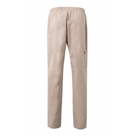 PANTALÓN beige PIJAMA VELILLA EN TEJIDO STRETCH